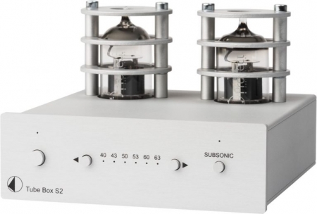 Pro-Ject Tube Box S2, RIAA-steg silver i gruppen Lyd til hjemmet / Forsterkere / RIAA-forsterker hos BRL Electronics (10203010034)