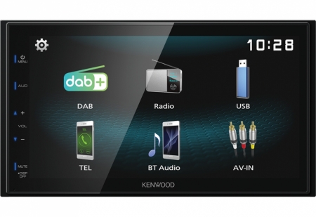 Kenwood DMX125DAB, bilstereo med DAB+ og Bluetooth i gruppen Billyd / Bilstereo / 2-din spiller hos BRL Electronics (121DMX125DAB)