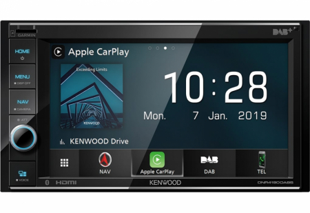 Kenwood DNR4190DABS, bilstereo med navigasjon, DAB og Apple CarPlay i gruppen Billyd / Bilstereo / 2-din spiller hos BRL Electronics (121DNR4190DABS)