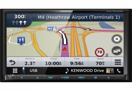 Kenwood DNX7190DABS, smart bilstereo med navigasjon, DAB+ og Bluetooth i gruppen Billyd / Bilstereo / 2-din spiller hos BRL Electronics (121DNX7190DABS)
