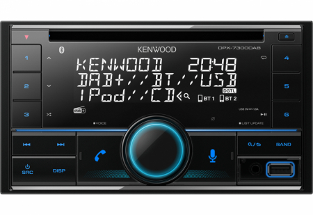 Kenwood DPX-7300DAB, bilstereo med Bluetooth, CD-spelare & DAB+ i gruppen Billyd / Bilstereo / 2-din spiller hos BRL Electronics (121DPX7300DAB)