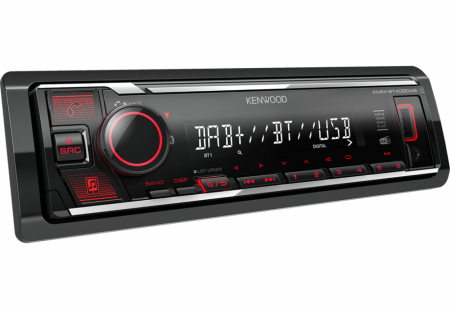 Kenwood KDC-BT408DAB, bilstereo med Bluetooth, kort chassis og DAB+ i gruppen Billyd / Bilstereo / 1-din spiller hos BRL Electronics (121KMMBT408DAB)