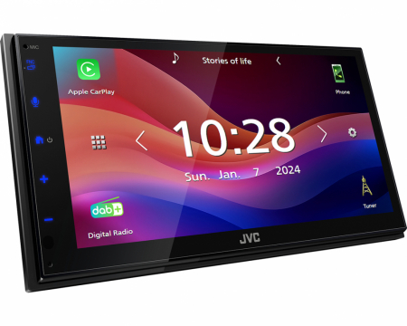 JVC KW-M695DBW, bilstereo med DAB, trådløs CarPlay & Android Auto i gruppen Billyd / Bilstereo / 2-din spiller hos BRL Electronics (130KWM695DBW)