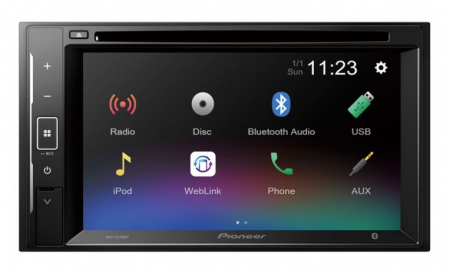 Pioneer AVH-A240BT, bilstereo med Bluetooth og DVD i gruppen Billyd / Bilstereo / 2-din spiller hos BRL Electronics (135AVHA240BT)