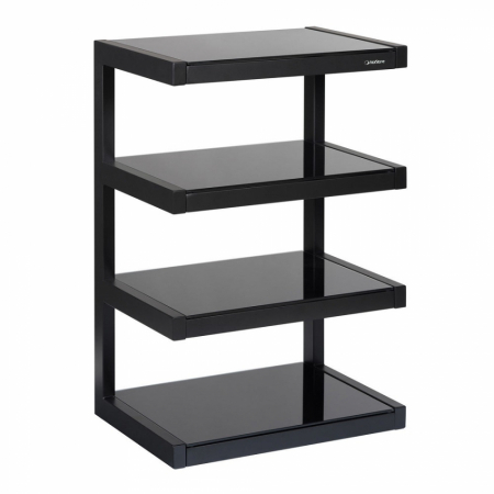 Norstone Esse Hifi, matt svart stereobenk med svarte hylleplan i gruppen Lyd til hjemmet / Tilbehør / HiFi & mediamøbler hos BRL Electronics (143ESSHIFBKSN)