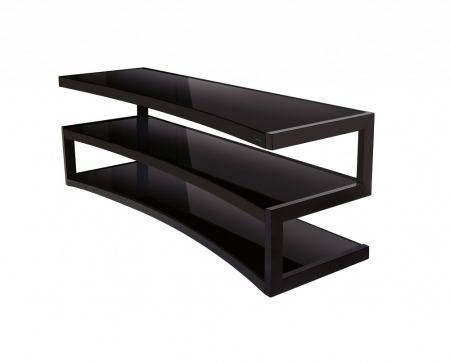 Norstone Esse Curve, mediabänk satin svart i gruppen Lyd til hjemmet / Tilbehør / HiFi & mediamøbler hos BRL Electronics (143NORESSCURBSB)