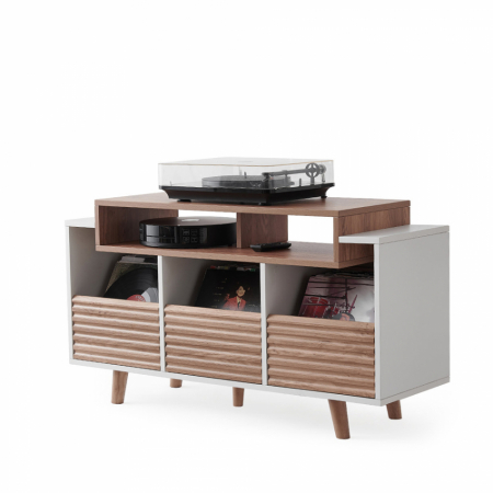 NorStone Oslo Vinyl 1200 mediebenk hvit/eik i gruppen Nyheter hos BRL (143OSLOVI1200WO)
