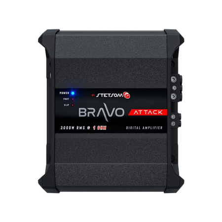 Stetsom BRAVO ATTACK 3000 1 Ohm, fullregister monoblokk i gruppen Nyheter hos BRL (160BRAVOATTACK30001)