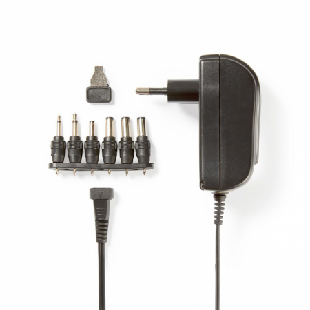 Nedis universal nätadapter, 6 st. utbytbara kontaktstycken i gruppen Lyd til hjemmet / Tilbud  hos BRL Electronics (176ACPA002)