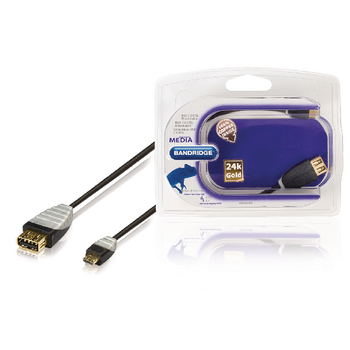 USB 2.0 Mikrokabel USB A hun - USB mikro B han 0,2 m svart i gruppen Lyd til hjemmet / Kabler / Digital kabel hos BRL Electronics (176BBM60515B02)