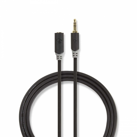 Nedis 3,5mm AUX kabel, hane till hona i gruppen Billyd / Smartphone til bilen / Tilbehør til mobilen hos BRL Electronics (176CABW22050ATVAR)