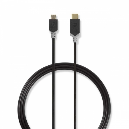Nedis USB 2.0 USB-C hane till Micro-USB hane, 1m i gruppen Billyd / Smartphone til bilen / Tilbehør til mobilen hos BRL Electronics (176CCBW60750AT10)