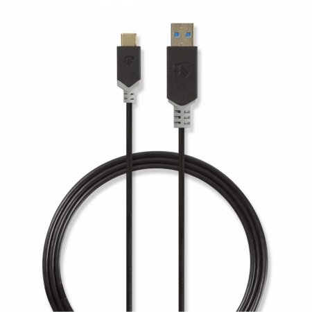 Nedis USB 3.1 USB-C hane till USB-A hane, 1m i gruppen Billyd / Smartphone til bilen  / Tilbehør til mobilen hos BRL Electronics (176CCBW61600AT10)