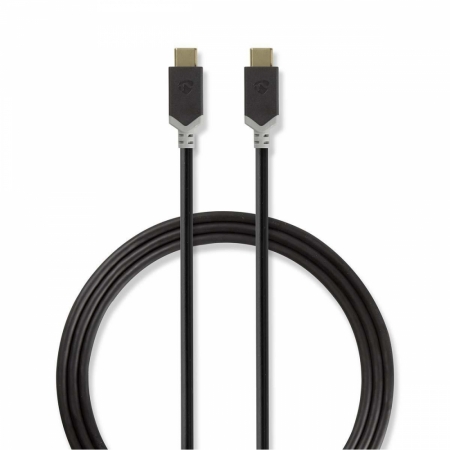 Nedis USB 3.1 USB-C hane till USB-C hane, 1m i gruppen Billyd / Smartphone til bilen / Tilbehør til mobilen hos BRL Electronics (176CCBW64750AT10)