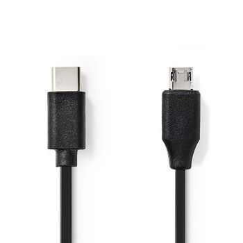 Nedis 2.0 USB-C hane till Micro USB hane 1m  i gruppen  hos BRL Electronics (176CCGB60750BK10)