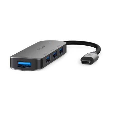 Nedis USB-C-hub, 4 USB-A-porter, 5 Gbit/s i gruppen Lyd til hjemmet / Kabler / Diverse kabler & Adapter hos BRL (176CCGB64220GY01)