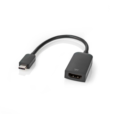 Nedis USB-C til HDMI-adapter, 4K/60 Hz, 0,2 meter i gruppen Lyd til hjemmet / Kabler / Diverse kabler & Adapter hos BRL (176CCGB64652BK02)