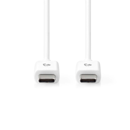 NEDIS 176CCGL60700WT20 USB-C-kabel, hvit, 2 meter i gruppen Lyd til hjemmet / Kabler / Digital kabel hos BRL (176CCGL60700WT20)