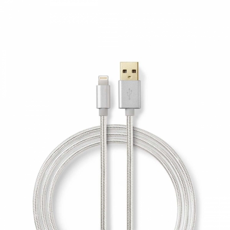 Nedis USB-A till Lightning, 8-stift i gruppen Billyd / Smartphone til bilen / Tilbehør til mobilen hos BRL Electronics (176CCTB39300ALVAR)