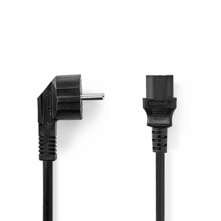 Nedis strömkontakt IEC-320-C13 vinklad, 10 meter i gruppen Lyd til hjemmet / Kabler / Strømkabel hos BRL (176CEGP1000BK10)