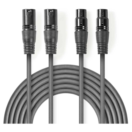 Nedis XLR-kabel, 1,5 m i gruppen Lyd til hjemmet / Kabler / Analog kabel hos BRL (176COTH15030GY15)