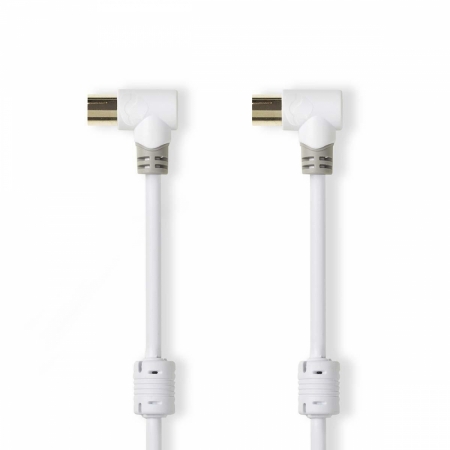 Nedis vinklad koaxialkabel för antenn-TV och radio i gruppen Lyd til hjemmet / Kabler / Analog kabel hos BRL (176CSBW40010WTVAR)