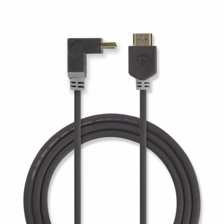 Nedis höghastighets HDMI-kabel med vinklad kontakt, 2m i gruppen Lyd til hjemmet / Kabler / HDMI kabler hos BRL Electronics (176CVBW34200AT20)