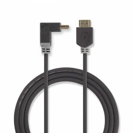 Nedis höghastighets HDMI-kabel med vinklad kontakt, 2m i gruppen Lyd til hjemmet / Kabler / HDMI kabler hos BRL (176CVBW34200AT20)