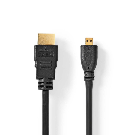 Nedis HDMI til Micro-HDMI-kabel, 1,5 meter i gruppen Lyd til hjemmet / Kabler / HDMI kabler hos BRL (176CVGL34700BK15)