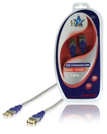 USB kabel 2.0 skjøtekabel A han - A hun 1.8m i gruppen Lyd til hjemmet / Kabler / Digital kabel hos BRL Electronics (176HQSC01218)