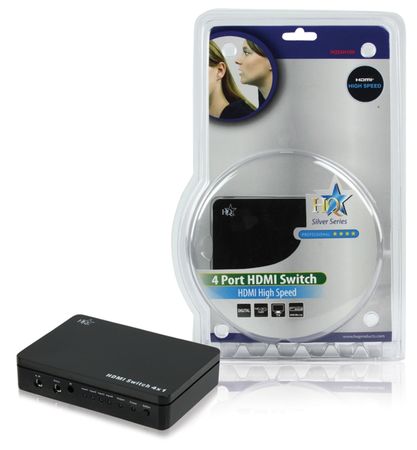 4-porters HDMI-switch med 3D-support i gruppen Lyd til hjemmet / Kabler / HDMI kabler hos BRL Electronics (176HQSSH100)