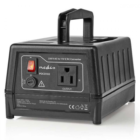 Strömomvandlare 230V-110V, upp till 300W i gruppen Lyd til hjemmet / Tilbehør / Subwoofertilbehør hos BRL (176POCO102)
