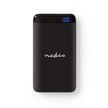 Nedis powerbank 6000 mAh, USB-A & USB-C 3.0 utgång i gruppen Lyd til hjemmet / Tilbehør / Powerbanks hos BRL Electronics (176UPBK6010BK)