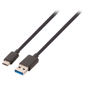 Valueline USB 3.0-Kabel USB-C Han - A-han 1.00 m Svart i gruppen Lyd til hjemmet / Kabler / Diverse kabler & Adapter hos BRL Electronics (176VLCP61600B10)