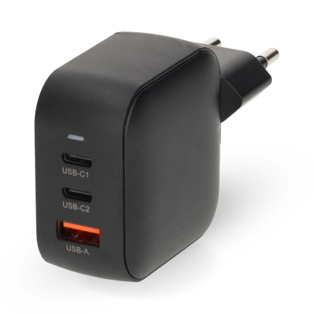 Nedis vegglader 70 W 2x USB-C 1x USB-A, svart i gruppen Billyd / Smartphone til bilen / Tilbehør til mobilen hos BRL (176WGCHA70WBK)