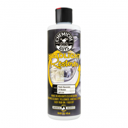 Chemical Guys Headlight Restorer And Protectant strålkastarrengöring, 473 ml i gruppen Billyd / Tilbehør / Bilpleie / Vedlikehold hos BRL Electronics (179GAP11516)