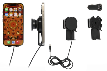 Brodit Feste med kuleledd, Apple iPhone 12/12 Mini/12 Pro/12 Pro Max/13/13 Mini/13 Pro/13 Pro Max/14/14 Plus m. fl. i gruppen Billyd / Smartphone til bilen / Fester og tilbehør hos BRL (240216327)