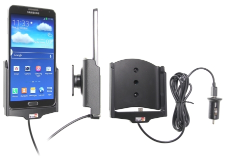 Brodit Aktiv holder med USB-kabel og cigarettadapter, Samsung Galaxy N