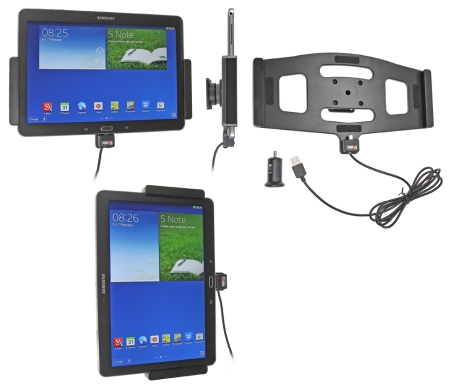 Brodit Aktiv holder med USB-kabel og cigarettadapter, Samsung Galaxy Note 10.1 (2014 Edition) SM-P6000/SM-P6050 i gruppen Billyd / Smartphone til bilen / Mobilholdere hos BRL (240521598)