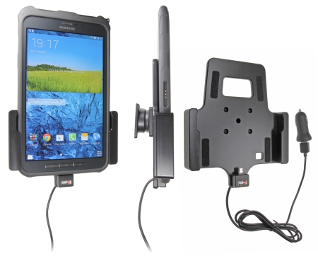 Brodit Aktiv holder med USB-kabel og cigarettadapter, Samsung Galaxy Tab Active 8.0 SM-T365  i gruppen Billyd / Smartphone til bilen / Mobilholdere hos BRL (240521676)
