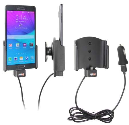 Brodit Aktiv holder med USB-kabel og cigarettadapter, Samsung Galaxy Note 4  i gruppen Billyd / Smartphone til bilen / Mobilholdere hos BRL (240521683)