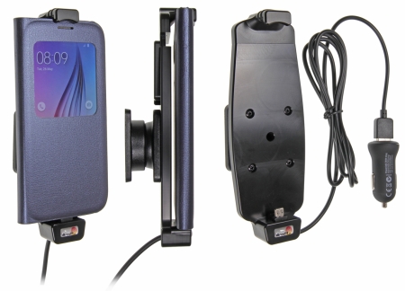 Brodit Aktiv holder med USB-kabel og cigarettadapter, Samsung Galaxy S6/S6 edge/S7 i gruppen Billyd / Smartphone til bilen / Mobilholdere hos BRL (240521724)