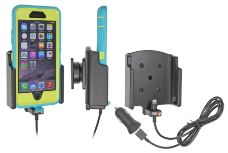 Brodit Aktiv holder med USB-kabel og cigarettadapter, Apple iPhone 6/6S i gruppen Billyd / Smartphone til bilen / Mobilholdere hos BRL (240521732)