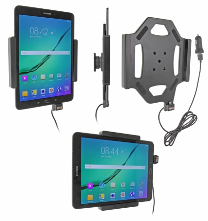 Brodit Aktiv holder med USB-kabel og cigarettadapter, Samsung Galaxy Tab S2 9.7 SM-T810/SM-T813/SM-T815/SM-T819  i gruppen Billyd / Smartphone til bilen / Mobilholdere hos BRL (240521782)
