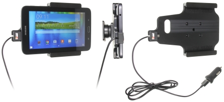 Brodit Aktiv holder med USB-kabel og cigg-adapter, Samsung Galaxy Tab 3 Lite  i gruppen Billyd / Smartphone til bilen / Mobilholdere hos BRL (240521838)