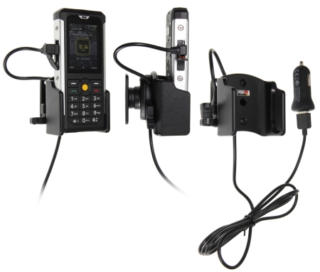 Brodit Aktiv holder med USB-kabel og cigarettadapter, CAT B100  i gruppen Billyd / Smartphone til bilen / Mobilholdere hos BRL (240521847)