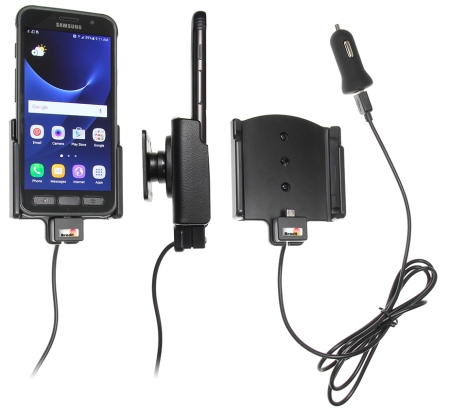 Brodit Aktiv holder med USB-kabel og cigarettadapter, Samsung Galaxy S7 Active  i gruppen Billyd / Smartphone til bilen / Mobilholdere hos BRL (240521903)