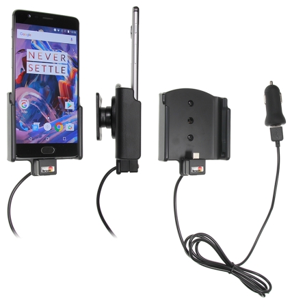 Brodit Aktiv holder med USB-kabel og cigarettadapter, OnePlus 3/3T i gruppen Billyd / Smartphone til bilen / Mobilholdere hos BRL (240521905)