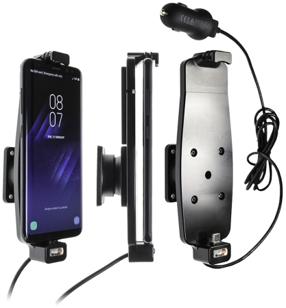 Brodit Aktiv holder med USB-kabel og cigarettadapter, Samsung Galaxy S10/S8/S9 i gruppen Billyd / Smartphone til bilen / Mobilholdere hos BRL (240521964)