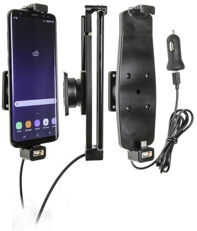 Brodit Aktiv holder med USB-kabel og cigarettadapter, Samsung Galaxy S10+/S8+/S9+ i gruppen Billyd / Smartphone til bilen / Mobilholdere hos BRL (240521965)